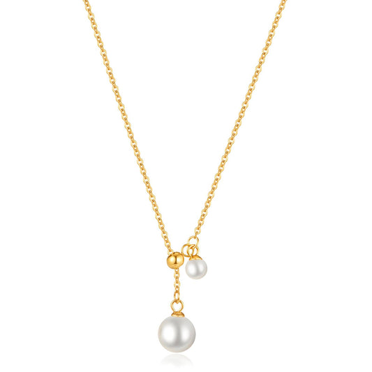 Necklace - Pearl Drop Collection Double