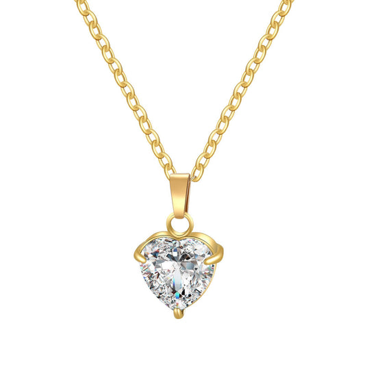 Necklace - Lustre Line Collection Gold Heart