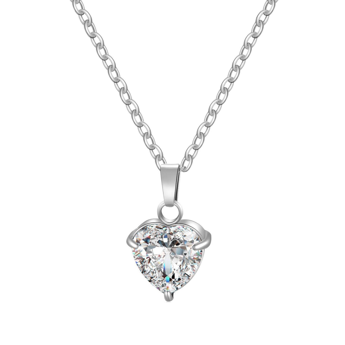 Necklace - Lustre Line Collection Silver Heart