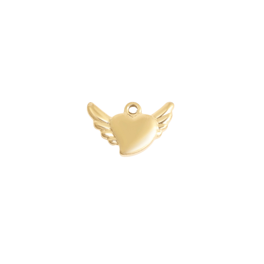 Heart Angel Wings Charm